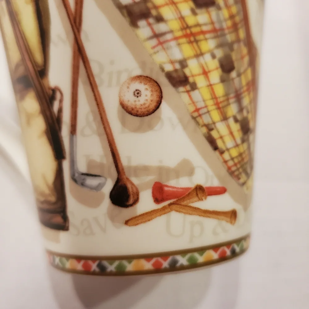 Vintage Golf Motif Ceramic Mug Cup - Picture 9 of 10